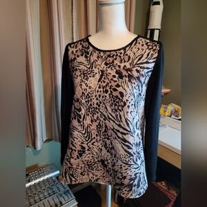 C.D. Petites animal print sweater